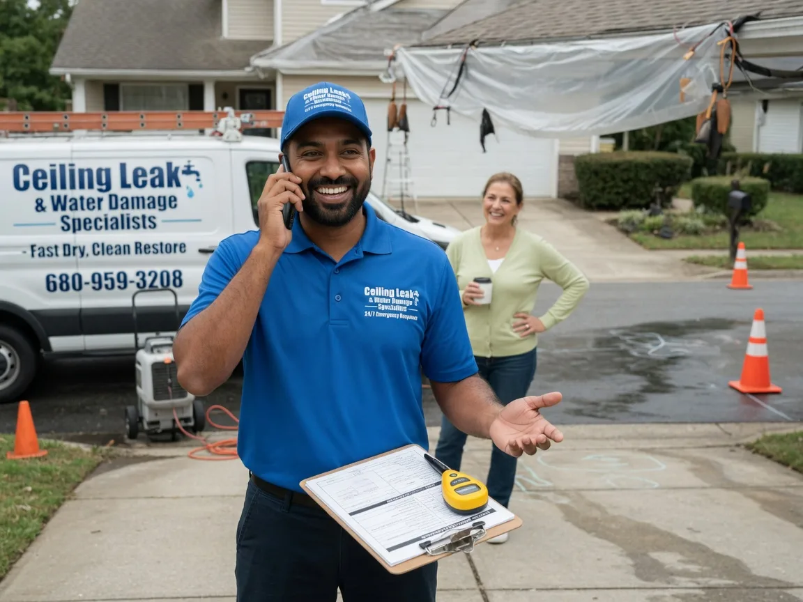 Ceiling Leak Cleanup Gnadenhutten, OH FAQs